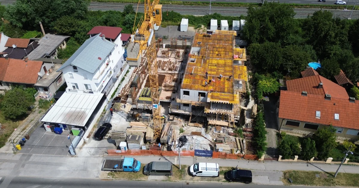 Izvedba armirano betonske konstrukcije višestambene zgrade, gradilište DOMinvesta